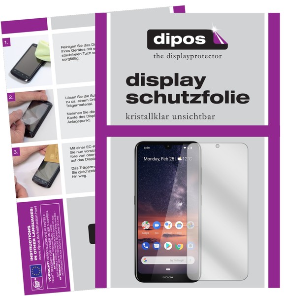 2X Schutzfolie FüR Nokia 3.2 Klar Displayschutzfolie Folie Display Schutz Dipos-image
