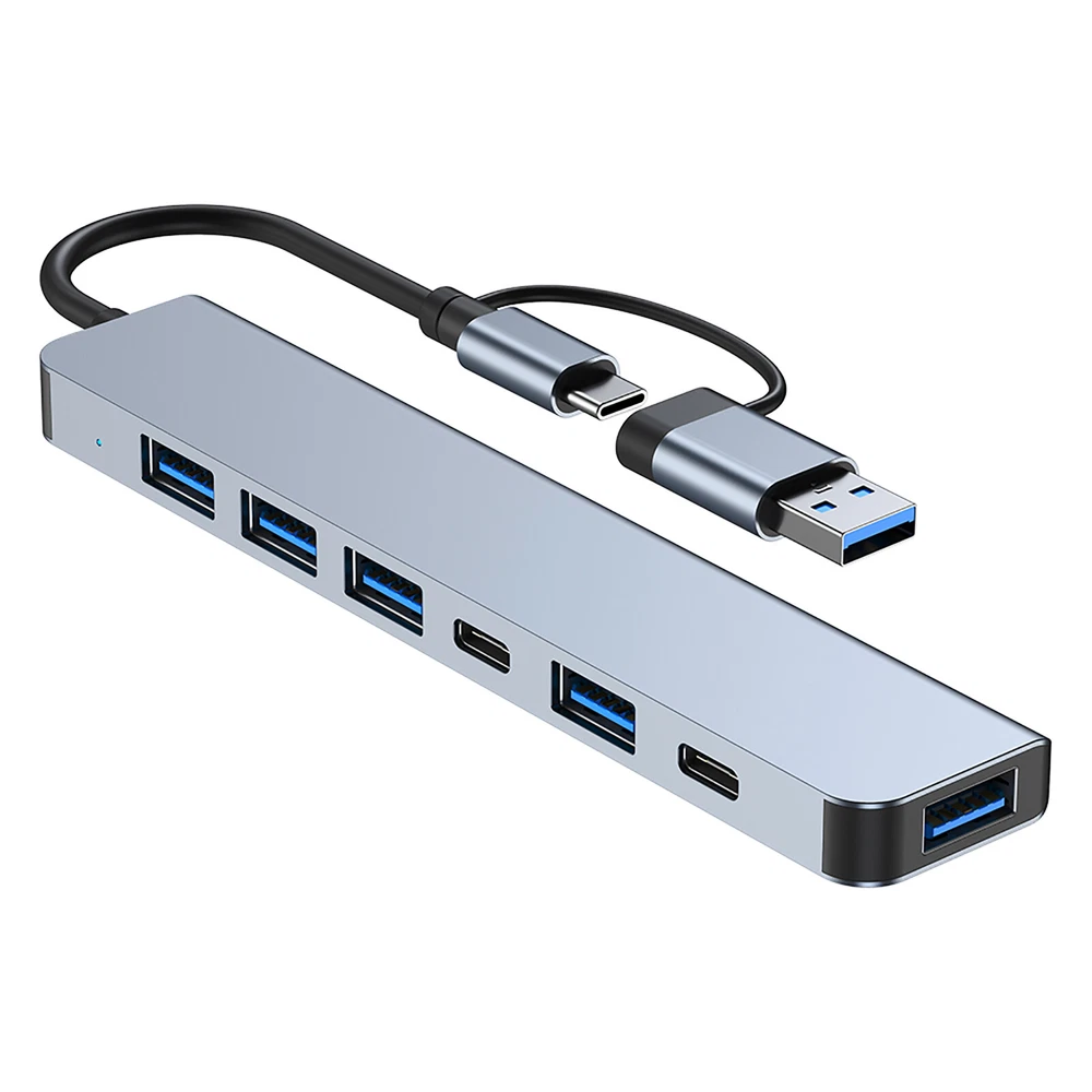 USB HUB Docking Station 7 in 2 USB-C USB-A Male to USB 3.0 USB 2.0 Female Adapte
