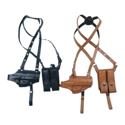 New Cowhide Concealed Shoulder Holster Adjustable Underarm Horizontal Gun Holste