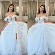 Beach Summer Wedding Dresses 2025 Sleeveless Deep V Neck Boho Bridal Gowns