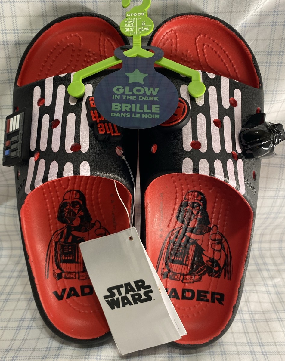 Darth Vader Classic Slide V2 Sandal Glow In The Dark M4-W6  display picture 3