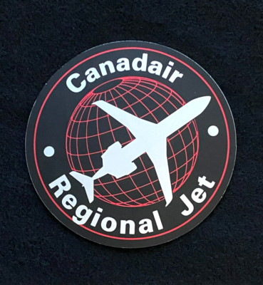 Canadair Regional Jet Reflective Sticker Round 4''