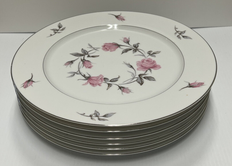 SANGO Japan Rosetta 3104 Pattern Fine China Set Of 6 Plates (Pre