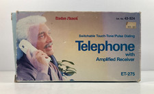 1980s RADIO SHACK TELEPHONE W/AMPLIFIED RECEIVER ET-275 CAT. NO. 43-524 NOS