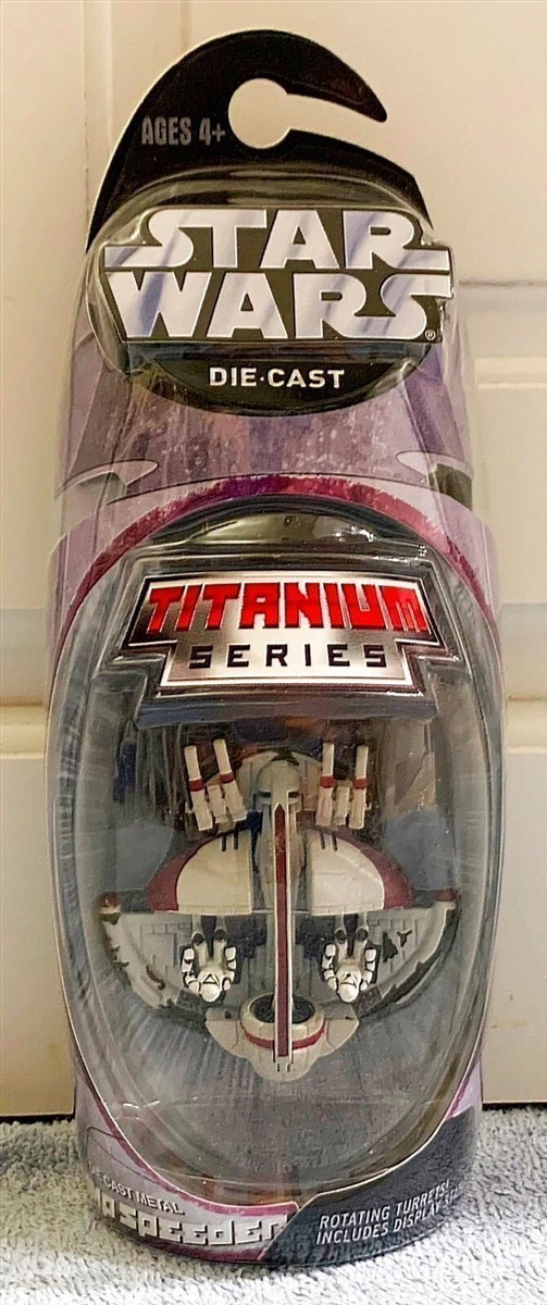 Titanium Die Cast Series Star Wars Vehicle Swamp Speeder Red