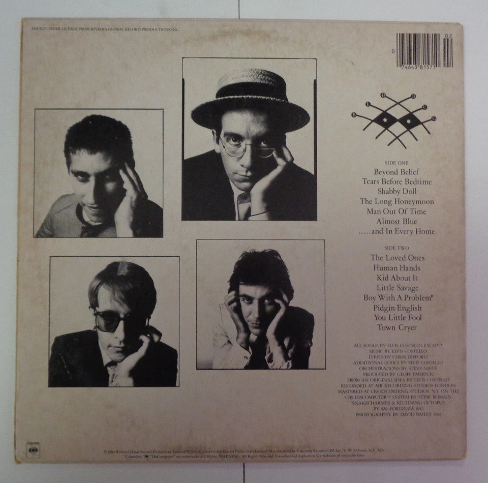 ELVIS COSTELLO - Imperial Bedroom -Vinyl LP  Columbia FC 38157 1st press  Lyrics Foto 2 de 4