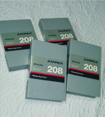 Lot of 4 Betacam Ampex Master Broadcast cassettes