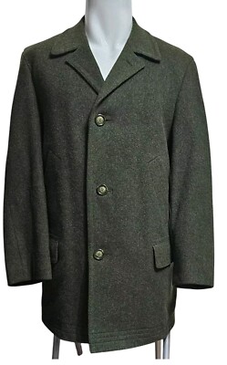STEINBOCK TYROL AUSTRIA HIMALAYA LODEN MENS WOOL COAT GREEN With