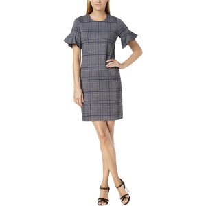 calvin klein plaid sheath dress