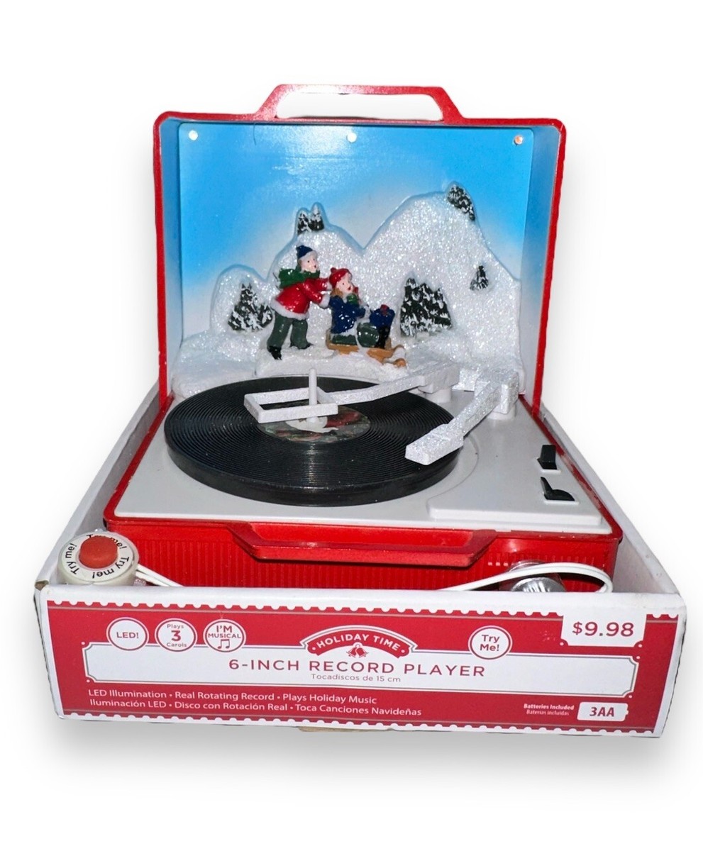 6 Inch Sledding Kids Christmas Scene Animated Musical Light Up