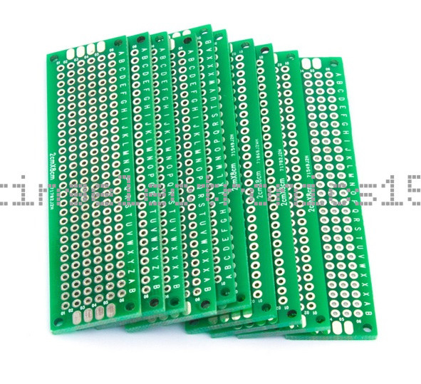 5PCS 2x8 Cm 20mmx80mm FR4 Double Side Prototype PCB Tinned - Foto 2