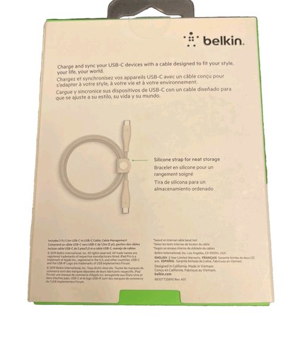 Belkin Signature Edition 5FT USB-C to USB-C Woven Jacket Charge Sync Cable - Picture 2 of 2