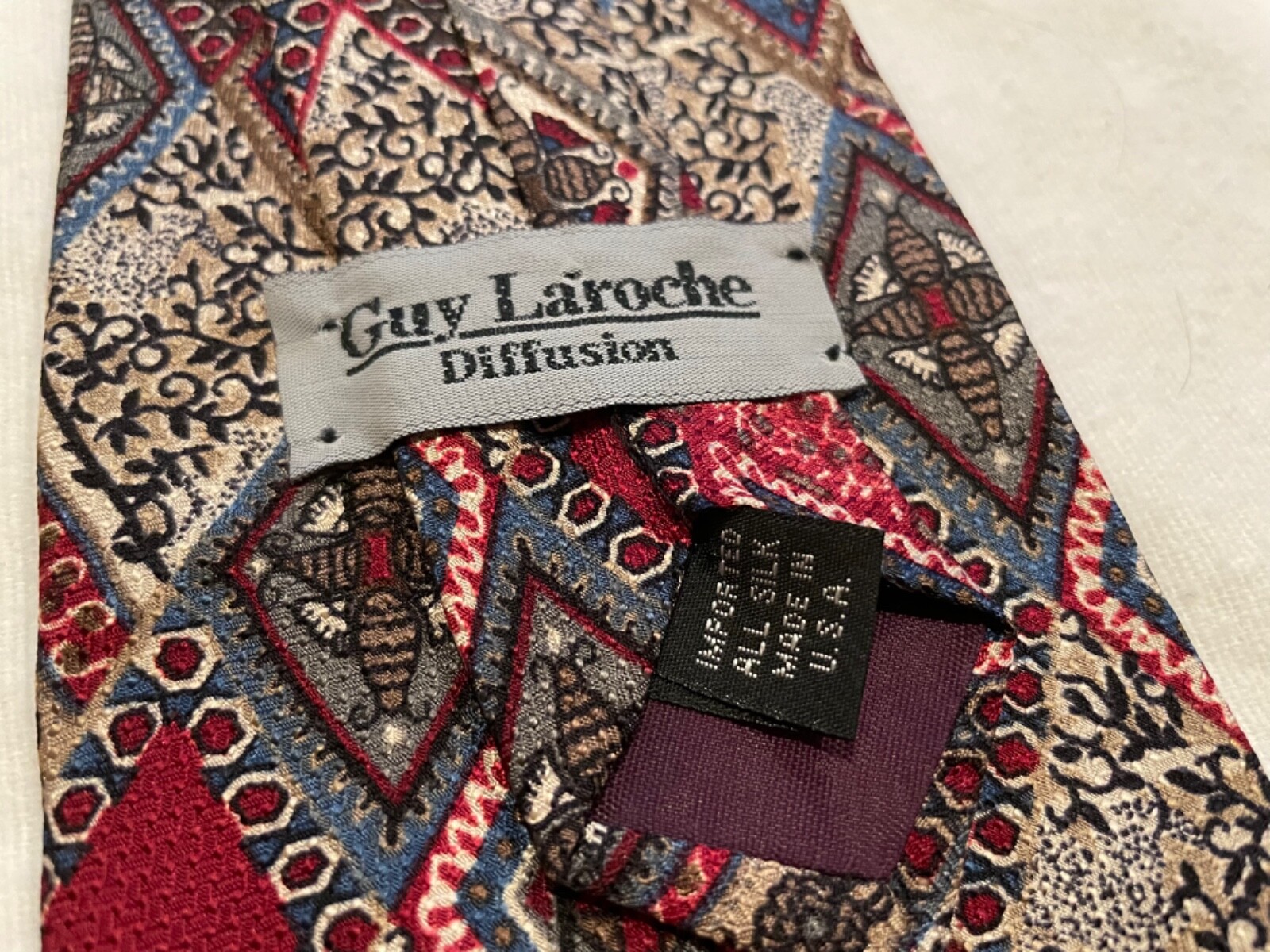 Guy Laroche Diffusion geometric quilt patchwork p… - image 2