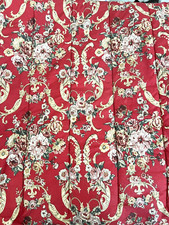 Vintage RALPH LAUREN Danielle Marseille Red Rose Floral KING Quilted COMFORTER