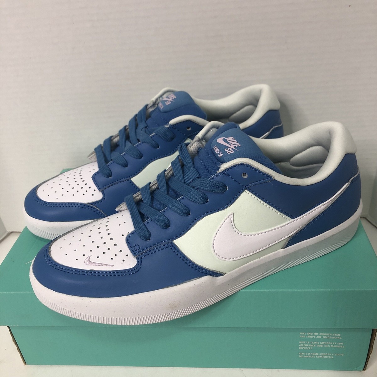 Nike SB Force 58 PRM L Dutch Blue White-Doll DH7505-400 Men's Sz 9