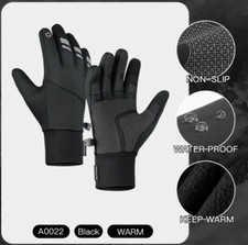 Mens Winter Windproof Warm Gloves Touch Screen Waterproof Driving Cycling Gloves