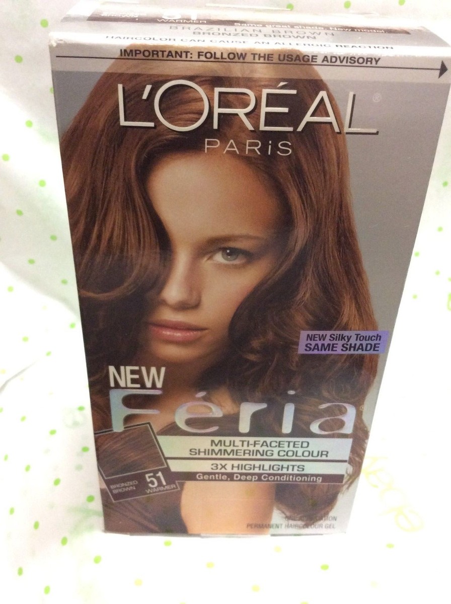 L'Oreal Feria Multi-Faceted Color 3X Highlights #51 Bronzed Brown