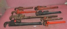 Lot of 8 Pipe Wrenches Walworth-Fuller-Rigid-Husky.