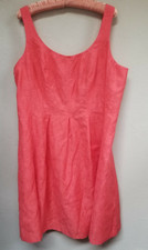 New Nine West Size 16 Orange Sleeveless Fire Glow Sheath Dress Pleated Back Zip