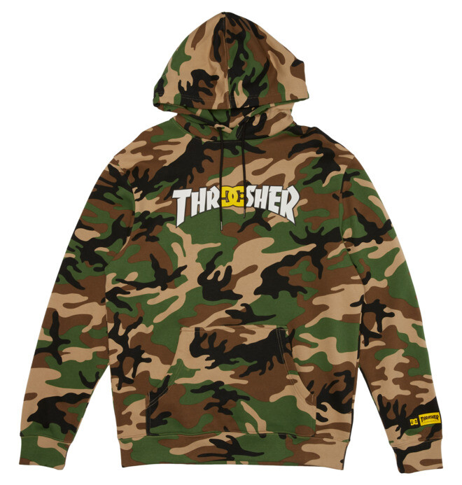 Men's DC x Thrasher Collaboration Skater Camo Pullover
