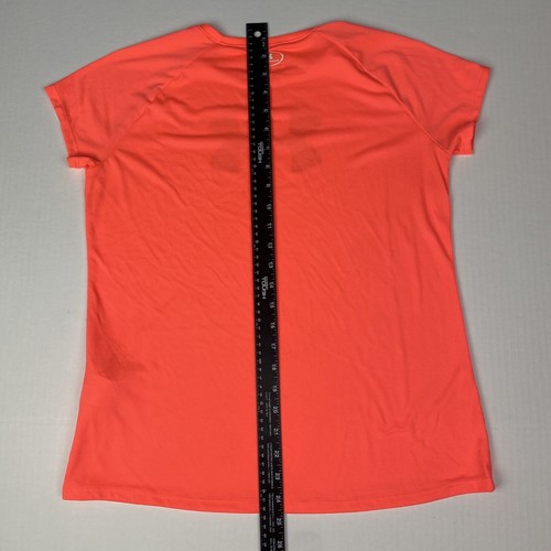Under Armour Youth XL Shirt Orange White Logo Heat Gear Loose Fit Athletic Poly - Picture 3 of 5