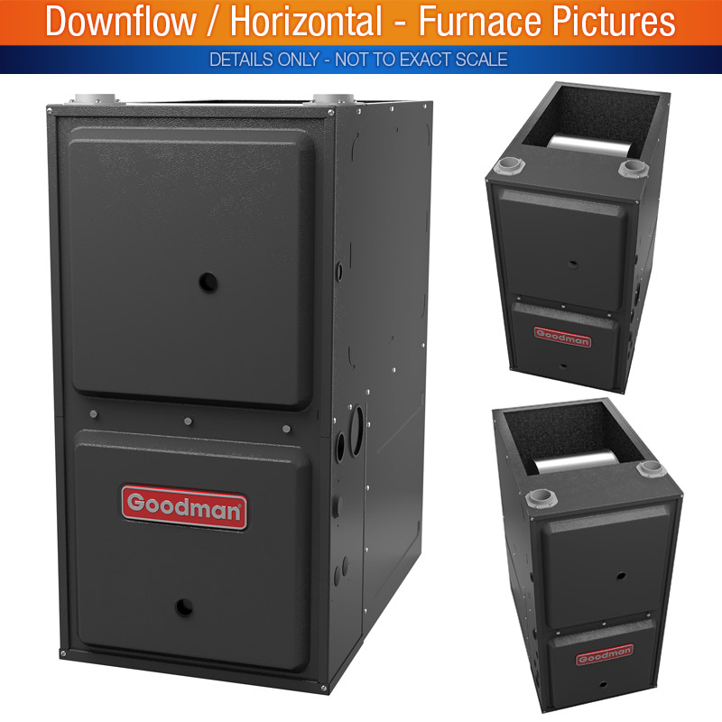 80,000 BTU 96% Goodman 1 Stage Natural Gas or Propane/LP Furnace,  GM9S96/GC9S96 | Inox Wind