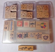 Stampin' Up 26 Assorted Wood Block Rubber Stamps