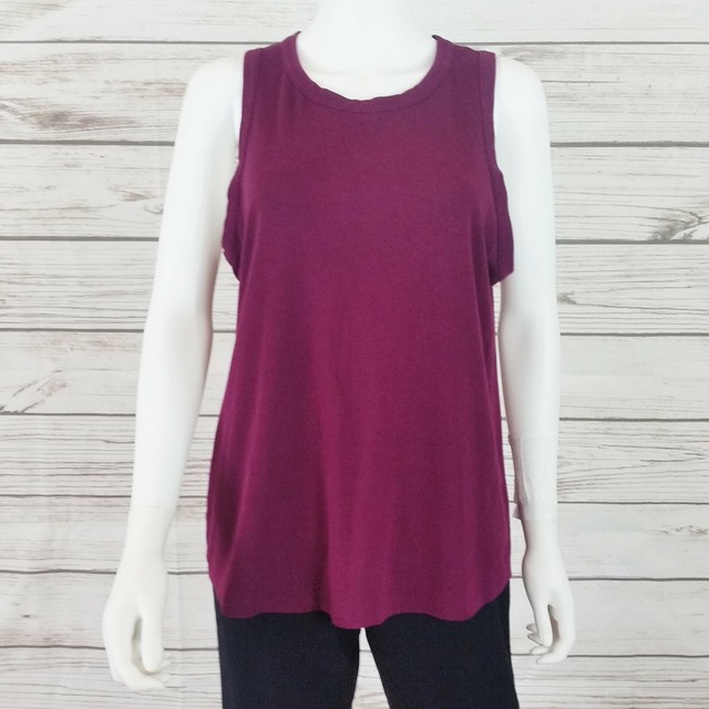 Old Navy Classic Womens Sleeveless TShirt Size XL Maroon Wine Color