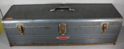 Vintage Craftsman 6517 Metal  30'' Carpenter's Tool Box With Tray & Paper labels