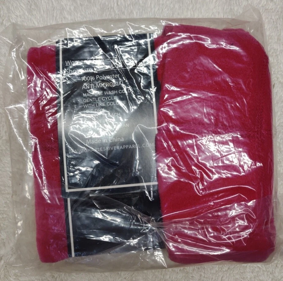 Women's Fleece Boot Socks Charles River Apparel New Englander Sz Large Hot Pink - Image 2 of 4