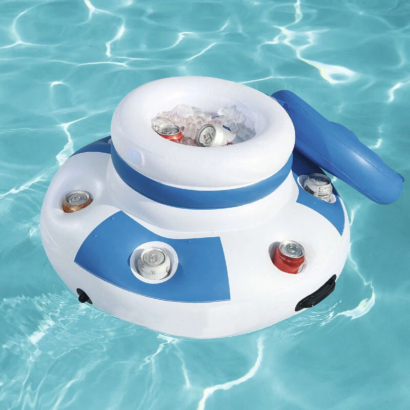 Inflatable Beer Cool Ice Bucket Pool Floating Cup Holder Drinking Beer  Cooler