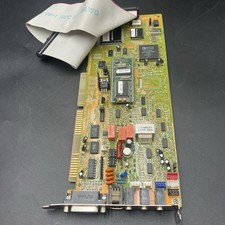 Vintage Packard Bell ISA Sound Card AD1845XP SoundPort w Ribbon UNTESTED