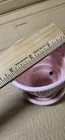 Vintage 1950’s McCoy Pottery Pink Basketweave Planter with Saucer 4Inch