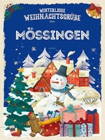 Holzschild 40X30 Cm WeihnachtsgrüßE MÖSsingen Deko Geschenk Holz Schild