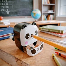 Animal Shaped Cartoon Panda Pencil Sharpener School Supplies Home Office Desktop