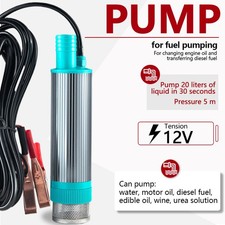 12V Electric Fuel Water Oil Transfer Pump Submersible Pump with 10FT Power Cord