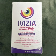 Similasan iVizia Micellar Eyelid Cleansing Wipes 20ct.EXP. 12/26