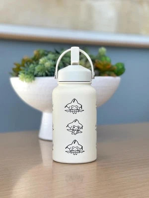 Jirachi Water Bottle Engraved Coffee Tumbler with Sleeping & Apple Jirachi - Image 1 of 4
