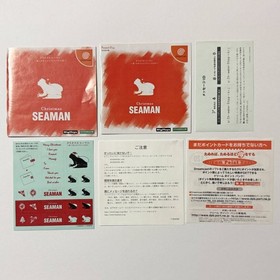 Christmas Seaman W/Box Manual Sticker Sega Dreamcast DC Used Game Good NTSC-J JP