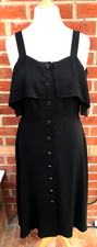 GEORGE Size 12 Black Dress Evening Summer Wedding Excellent L10