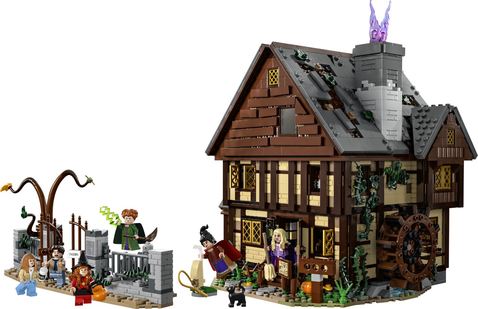 Custom LEGO 21341 Ideas Disney Hocus Pocus Sanderson Sisters Witch Cottage Toy
