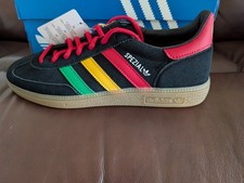 Adidas Originals Jamaica Handball Spezial Shoes Black/Ruby/Gold UK 8 BNIBWT 
