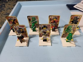 LEGO 3344 3345 3346, complete set of 7 Ninja mini heroes figures/cards/bases EUC