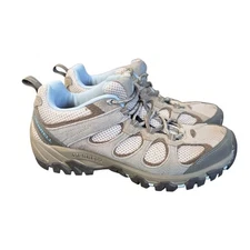 MERRELL Shoes Moab Hiking Outdoor Size 8.5 Aluminum/Dream Blue