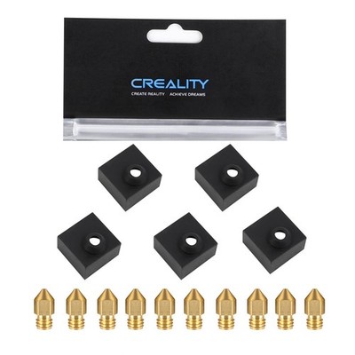 Creality Original 10pcs 0.4mm Nozzle with 5pcs Silicone Sock, for Ender...
