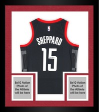 Framed Reed Sheppard Houston Rockets Signed Nike Black Statement Swingman Jersey