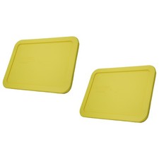 Pyrex 7210-PC 3-Cup Pastel Yellow Food Storage Replacement Lid 2-Pack