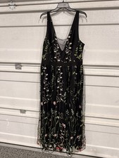 Luxedo Black Lace Floral Dress Size 2X