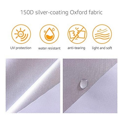 AMAZON BASICS WEATHERPROOF CAR COVER 150D OXFORD UP TO 170'' DS-CC04 - SILVER
