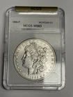 1885-P Morgan Silver Dollar Coin in HCGS Holder, VF Details